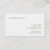 Frans Visitekaartje interieurontwerper (Achterkant)