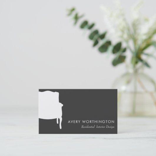 Frans Visitekaartje interieurontwerper (Staand voorkant)
