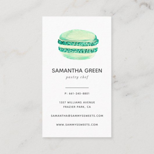 Frans Visitekaartje Macaron (Achterkant)