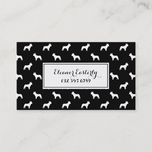 frans visitekaartje van Bulldog - zwart en goudkle (Voorkant)