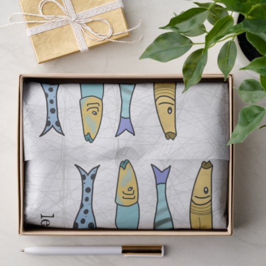 Frans vispapier tissuepapier (Geschenk)