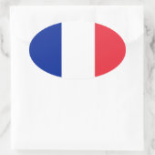 Frans* Vlag Europees-stijl Ovale Sticker (Tas)