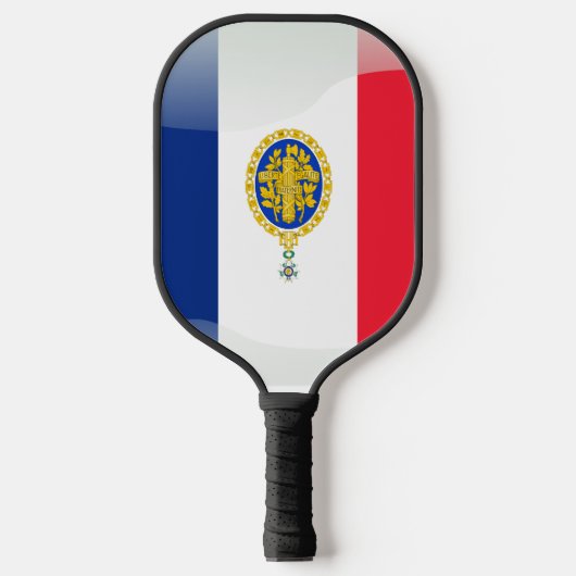 Frans vlagembleem pickleball paddle (Voorkant)