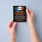 Frans vlaggenontwerp, Franse taalcursus Flyer (Hand)