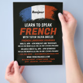 Frans vlaggenontwerp, Franse taalcursus Flyer (Hand)