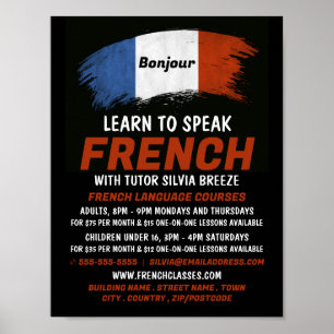 Frans vlaggenontwerp, Franse taalcursus Poster