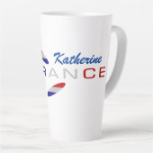 Frans vlaggenRoos - Aangepersonaliseerde grote Latte Mok (Rechterhoek)