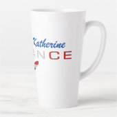 Frans vlaggenRoos - Aangepersonaliseerde grote Latte Mok (Rechts)