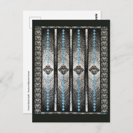 Frans vlecht quilt Briefkaart (Voorkant / Achterkant)