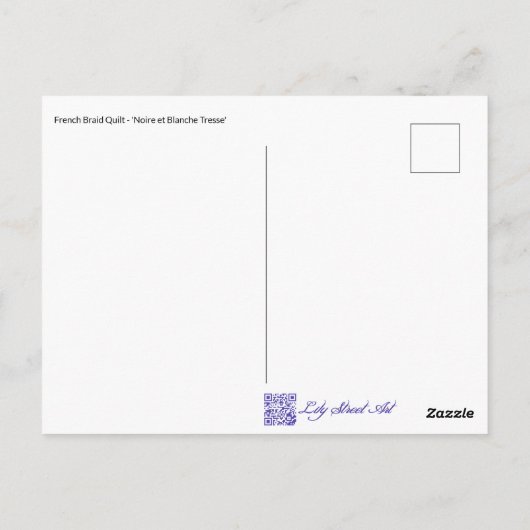 Frans vlecht quilt Briefkaart (Achterkant)