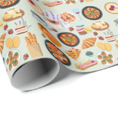 Frans voedsel cadeaupapier (Rol Hoek)