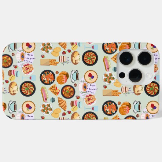 Frans voedsel Case-Mate iPhone case (Achterkant (horizontaal))