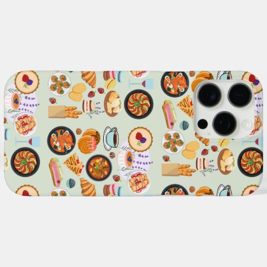 Frans voedsel Case-Mate iPhone case (Achterkant (horizontaal))