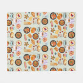 Frans voedsel fleece deken (Voorkant (Horizontaal))