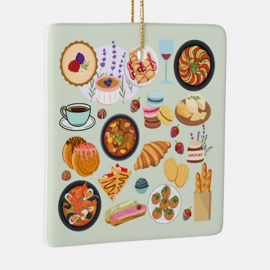 Frans voedsel keramisch ornament (Rechts)