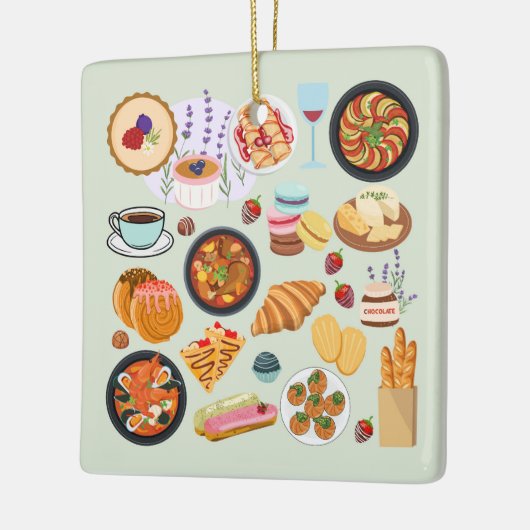 Frans voedsel keramisch ornament (Links)