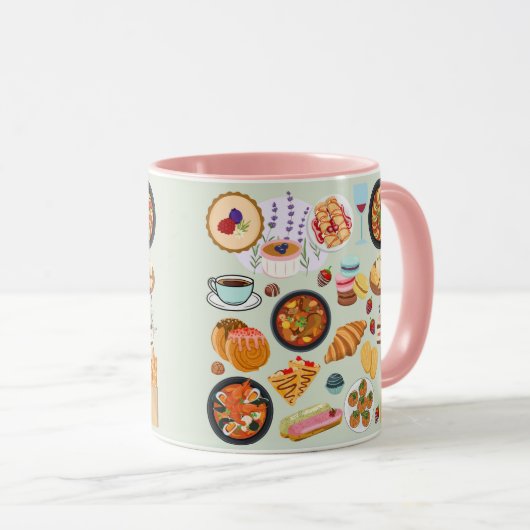 Frans voedsel mok (Voorkant rechts)