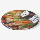 Frans voedsel papieren bordje (Gekanteld)