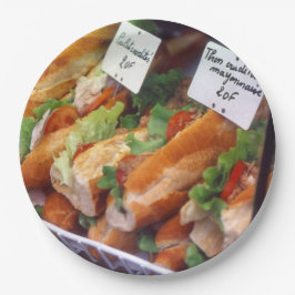 Frans voedsel papieren bordje