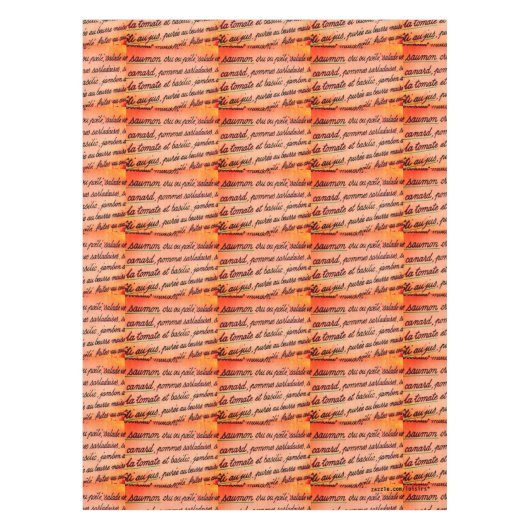 Frans voedsel tafelkleed (Voorkant)