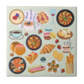 Frans voedsel tegeltje (Voorkant)