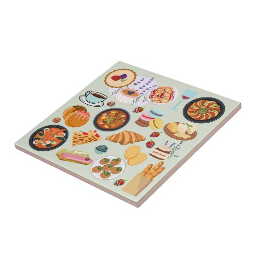 Frans voedsel tegeltje (Zijkant)