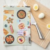 Frans voedsel theedoek (Quarter Fold)