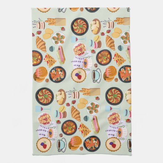 Frans voedsel theedoek (Verticaal)