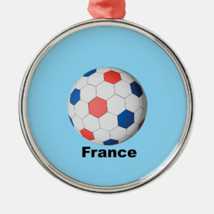 Frans Voetbal Metalen Ornament