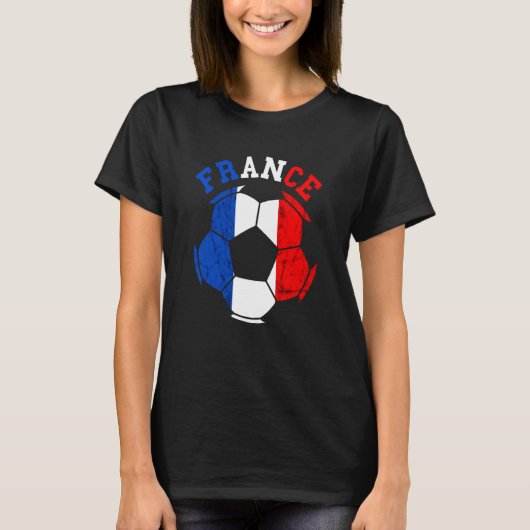 Frans voetbalteam Voetbal Franse wortels Frans T-shirt (Voorkant)