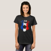 Frans voetbalteam Voetbal Franse wortels Frans T-shirt (Voorkant volledig)