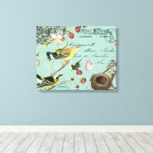 Frans Vogeldoek uitgerekt Canvas Afdruk (Insitu (Houten vloer))