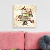  Frans vogelkooi uitgerekt canvas (Insitu (Woonkamer))