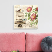 Frans vogelkooi uitgerekt canvas Afdruk (Insitu (Woonkamer))