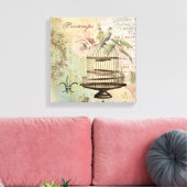  Frans vogelkooi uitgerekt canvas Afdruk (Insitu (Woonkamer))