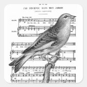  Frans Vogellied Muziek Plein Stickers (Voorkant)