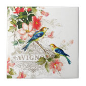  Frans vogelontwerp wit Tegeltje (Voorkant)
