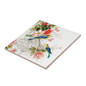  Frans vogelontwerp wit Tegeltje (Zijkant)