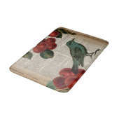 frans vogelretro botanische rode kersen badmat (Gekanteld)