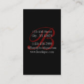 frans vogelretro botanische rode kersen visitekaartje (Achterkant)