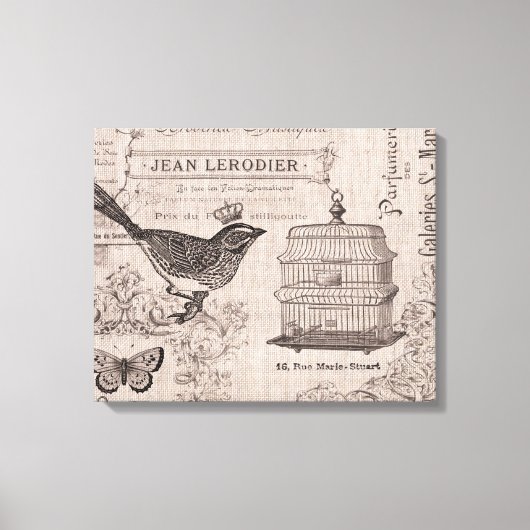 Frans Vogelspandoek Canvas Afdruk (Voorkant)