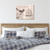 Frans Vogelspandoek Canvas Afdruk (Insitu (Slaapkamer))