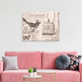 Frans Vogelspandoek Canvas Afdruk (Insitu (Woonkamer))