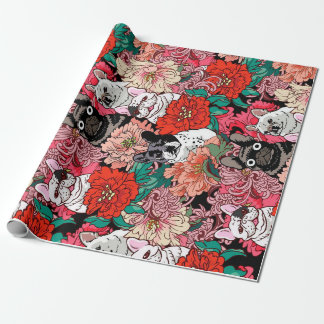 Frans volledig Bloom | Grote vogelcadeau Cadeaupapier