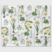 Frans voorjaarsbloem inpakpapier (Vlak)