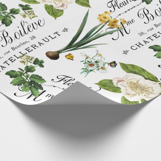 Frans voorjaarsbloem inpakpapier (Hoek)