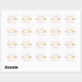 Frans Vrijgezellenfeest Macarons Ronde Sticker (Vel)