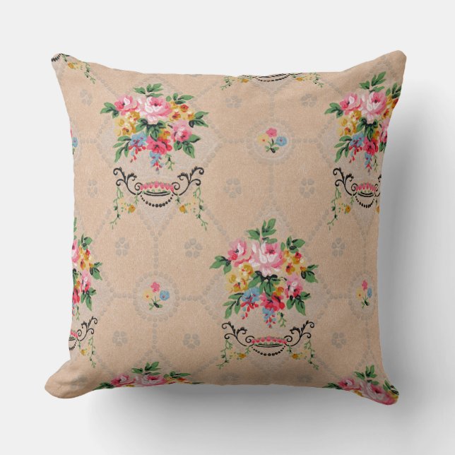  Frans Wallpaper Floral Pattern Cushion Kussen (Voorkant)