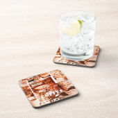 Frans  Waterverf Coffee Collage Onderzetter (Rechterzijde)