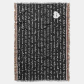  Frans Wedding Vows Black en White Deken (Voorkant Verticaal)